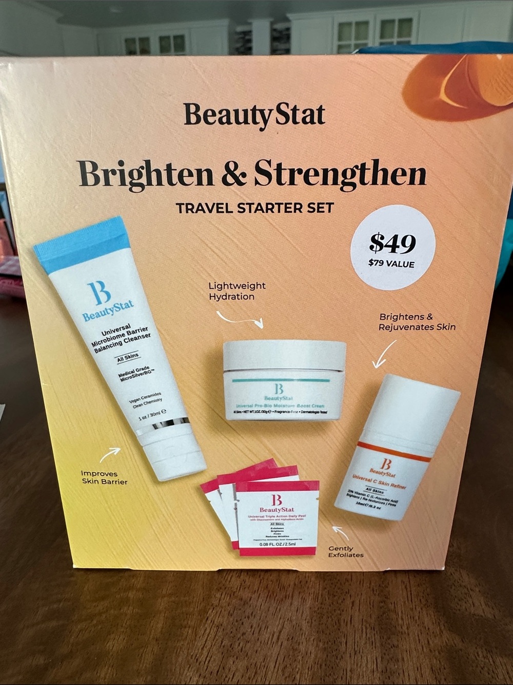 BeautyStat Brighten & Strengthen Travel Starter Set Includes 20% vitamin C serum